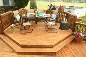 Southern Yellow Pine Octagon Shaped Deck