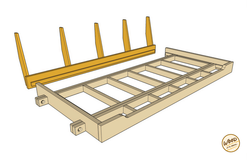 Southern Yellow Pine Porch Bed Swing from Wood. It