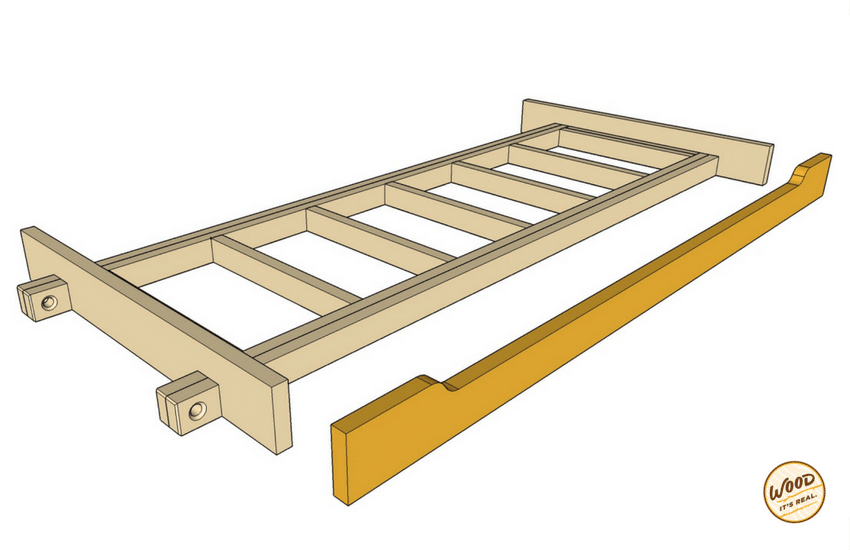 Southern Yellow Pine Porch Bed Swing from Wood. It