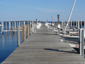 treated pine dock