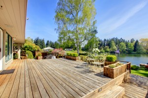 SYP Wood deck at a lake