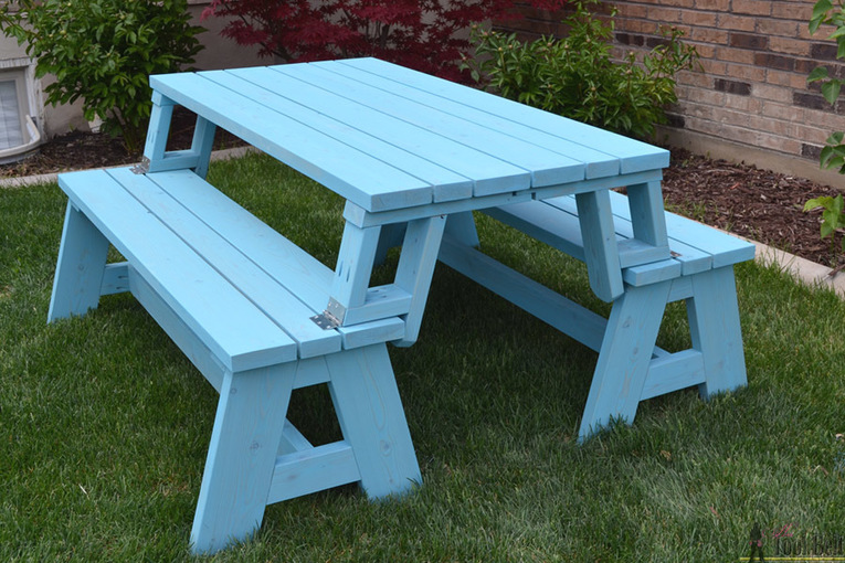 Build It: Convertible Picnic Table and Bench | Wood. It's Real. | Wood
