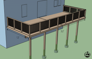 attached deck plans