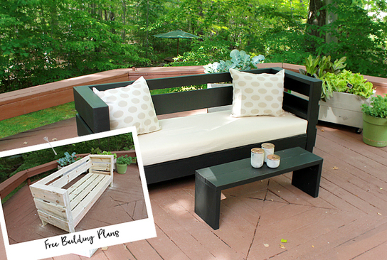 Learn How to Build an Outdoor Sofa and Coffee Table