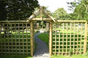 Pressure treated lumber in the ornamental landscape from Wood. It's Real.