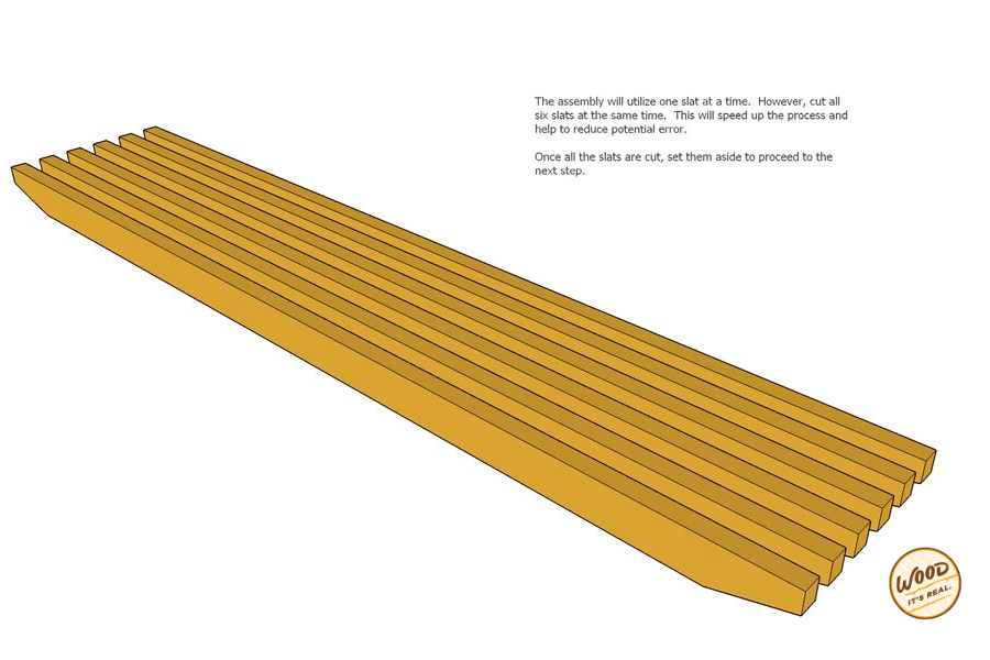 Southern Yellow Pine modern bench from Wood. It's Real.