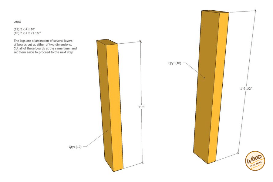 Southern Yellow Pine modern bench from Wood. It's Real.