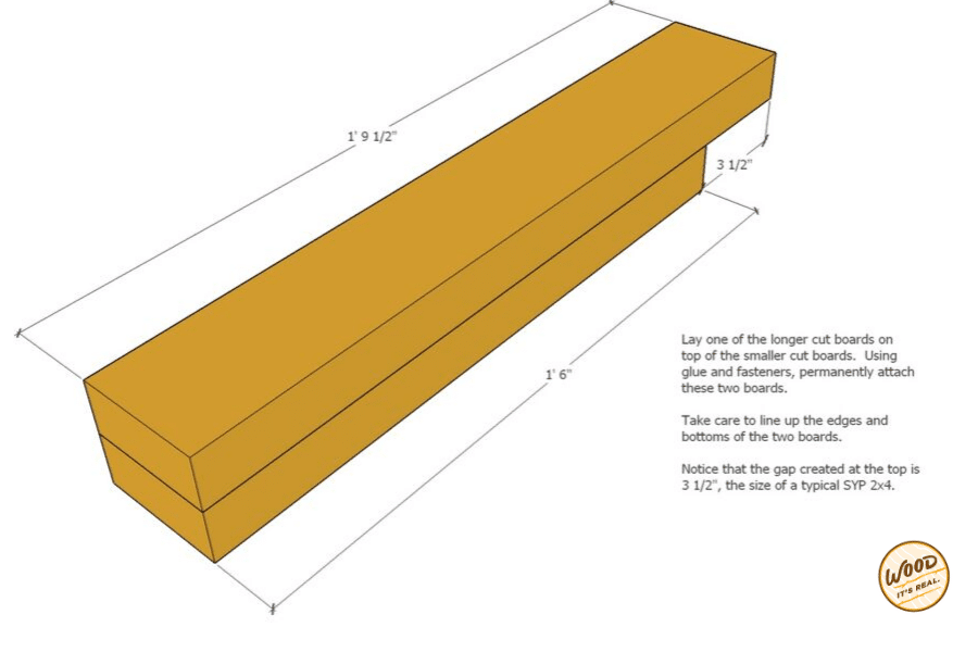 Southern Yellow Pine modern bench from Wood. It's Real.