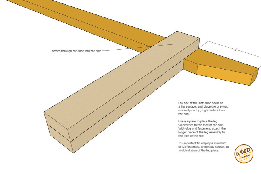 Southern Yellow Pine modern bench from Wood. It's Real.