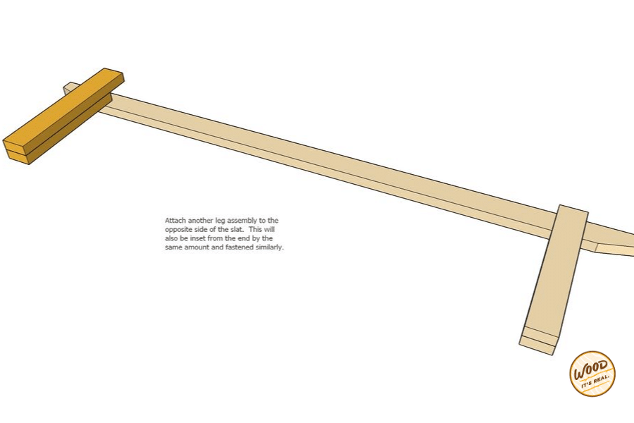 Southern Yellow Pine modern bench from Wood. It's Real.