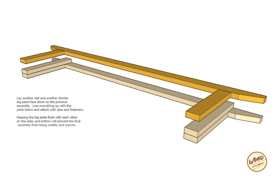 Southern Yellow Pine modern bench from Wood. It's Real.
